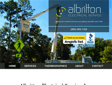 Tablet Screenshot of albrittonelectric.com